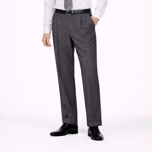 Vintage Gerald Austin men's pants100% wool  high rise dark grey Size: 41